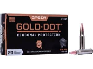 Speer Gold Dot Ammunition 308 Winchester 150 Grain Gold Dot Bonded Soft Point Box of 20 For Sale