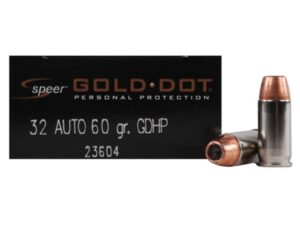 Speer Gold Dot Ammunition 32 ACP 60 Grain Jacketed Hollow Point For Sale