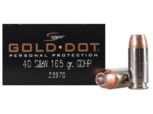 Speer Gold Dot Ammunition 40 S&W 165 Grain Jacketed Hollow Point For Sale