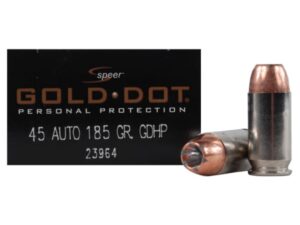 Speer Gold Dot Ammunition 45 ACP 185 Grain Jacketed Hollow Point For Sale