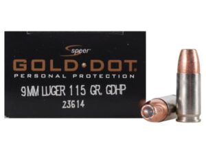Speer Gold Dot Ammunition 9mm Luger 115 Grain Jacketed Hollow Point For Sale
