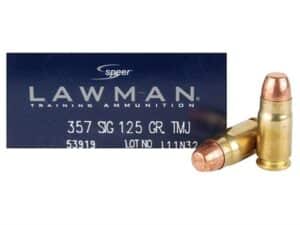 Speer Lawman Ammunition 357 Sig 125 Grain Total Metal Jacket Box of 50 For Sale