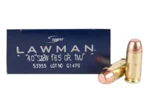 Speer Lawman Ammunition 40 S&W 165 Grain Total Metal Jacket For Sale