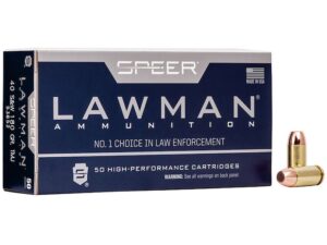 Speer Lawman Ammunition 40 S&W 180 Grain Full Metal Jacket For Sale