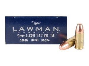 Speer Lawman Ammunition 9mm Luger 147 Grain Total Metal Jacket For Sale