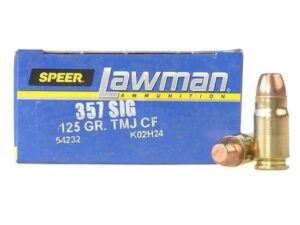 Speer Lawman Cleanfire Ammunition 357 Sig 125 Grain Total Metal Jacket For Sale