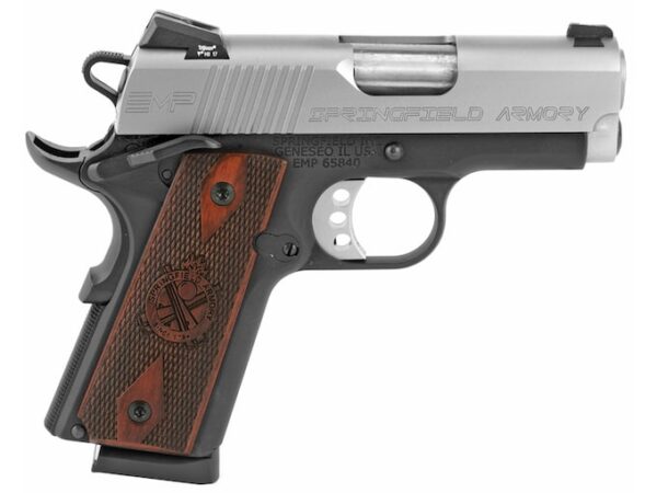 Springfield Armory 1911 EMP Semi-Automatic Pistol 9mm Luger 3" Barrel 9-Round Stainless Black Wood For Sale