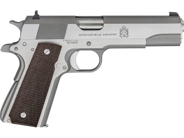 Springfield Armory 1911 Mil-Spec Semi-Automatic Pistol 45 ACP 5" Barrel 7-Round Stainless Wood For Sale