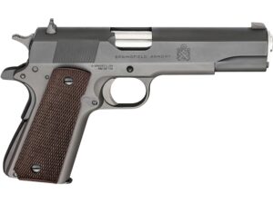 Springfield Armory Mil-Spec Defender 1911 Semi-Automatic Pistol 45 ACP 5" Barrel 7-Round Parkerized Wood For Sale