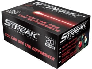 Streak Ammunition 380 ACP 90 Grain Jacketed Hollow Point Red Cold Tracer Box of 20 For Sale