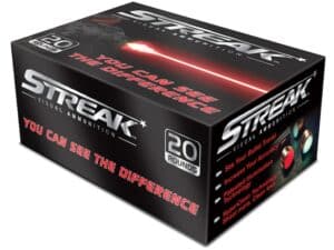 Streak Ammunition 38 Special 125 Grain Total Metal Jacket Red Cold Tracer Box of 20 For Sale