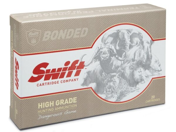 Swift High Grade Dangerous Game Hunting Ammunition 404 Jeffery 400 Grain Swift A-Frame Box of 20 For Sale