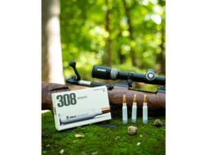 500 Rounds of True Velocity Ammunition 308 Winchester 165 Grain Nosler AccuBond Composite Case Box of 20 For Sale