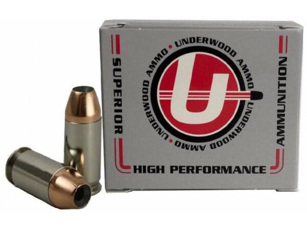 Underwood Ammunition 45 ACP +P 185 Grain Jacketed Hollow Point Box of 20 For Sale