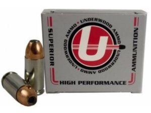 Underwood Ammunition 9mm Luger +P+ 115 Grain Jacketed Hollow Point Box of 20 For Sale