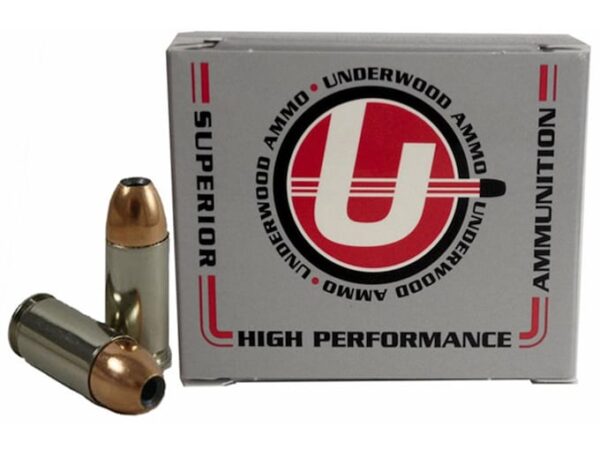 Underwood Ammunition 9mm Luger +P 124 Grain Jacketed Hollow Point Box of 20 For Sale