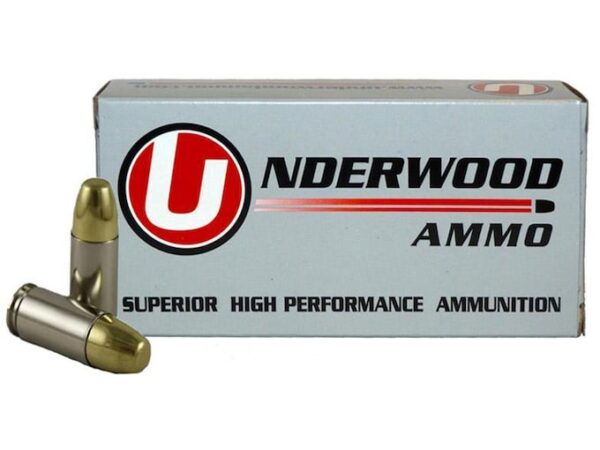 Underwood Ammunition 9mm Luger +P+ 147 Grain Full Metal Jacket Box of 50 For Sale
