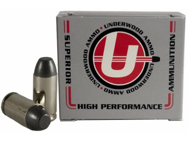 Underwood Ammunition 9x18mm (9mm Makarov) 115 Grain Hard Cast Lead Flat Nose Box of 20