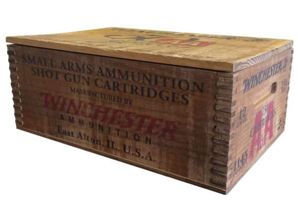 Winchester AA Ammunition 50th Anniversary Light Target 12 Gauge 2 34 1 18 oz 8 Shot Case of 250 10 Boxes of 25 in Wood Box For Sale 1