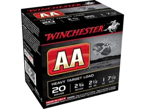 500 Rounds of Winchester AA Heavy Target Ammunition 20 Gauge 2-3/4″ 1 oz For Sale