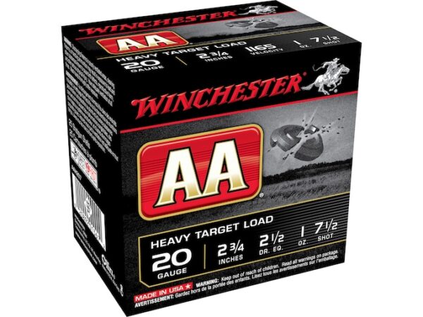 Winchester AA Heavy Target Ammunition 20 Gauge 2-3/4" 1 oz For Sale