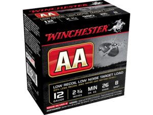 500 Rounds of Winchester AA Low Recoil Target Ammunition 12 Gauge 2-3/4″ 7/8 oz #8 Shot Box of 25 For Sale