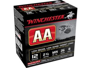 Winchester AA Low Recoil Target Ammunition 12 Gauge 2-3/4" 7/8 oz #8 Shot Box of 25 For Sale