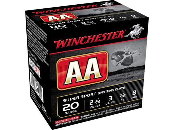 Winchester AA Super Sport Sporting Clays Ammunition 20 Gauge 2 34 78 oz For Sale 1