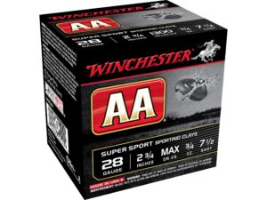500 Rounds of Winchester AA Super Sport Sporting Clays Ammunition 28 Gauge 2-3/4″ 3/4 oz For Sale