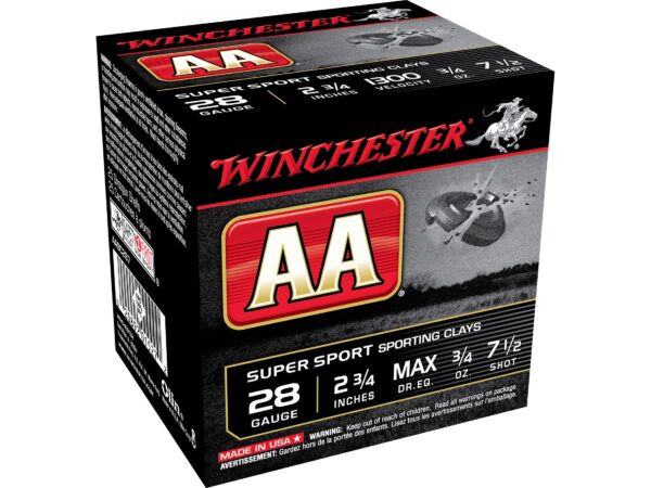 Winchester AA Super Sport Sporting Clays Ammunition 28 Gauge 2 34 34 oz For Sale 1