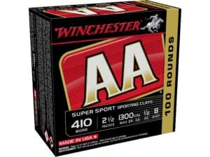 500 Rounds of Winchester AA Super Sport Sporting Clays Ammunition 410 Bore 2-1/2″ 1/2 oz For Sale