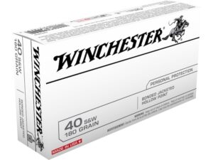 Winchester Ammunition 40 S&W 180 Grain Bonded Jacketed Hollow Point Box of 50 For Sale