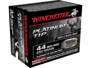 Winchester Ammunition 44 Remington Magnum 250 Grain Platinum Tip Hollow Point Box of 20 For Sale