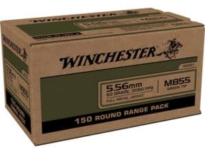 Winchester Ammunition 5.56x45mm NATO 62 Grain M855 SS109 Penetrator Full Metal Jacket For Sale