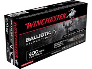 500 Rounds of Winchester Ballistic Silvertip Ammunition 300 Winchester Short Magnum (WSM) 150 Grain Rapid Controlled Expansion Polymer Tip Box of 20 For Sale