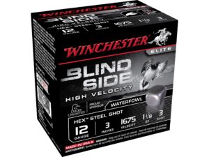 500 Rounds of Winchester Blind Side High Velocity Ammunition 12 Gauge Non-Toxic Steel Shot For Sale