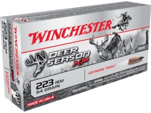 Winchester Deer Season XP Ammunition 223 Remington 64 Grain Extreme Point Polymer Tip Box of 20 For Sale