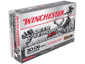 500 Rounds of Winchester Deer Season XP Ammunition 30-06 Springfield 150 Grain Extreme Point Polymer Tip Box of 20 For Sale