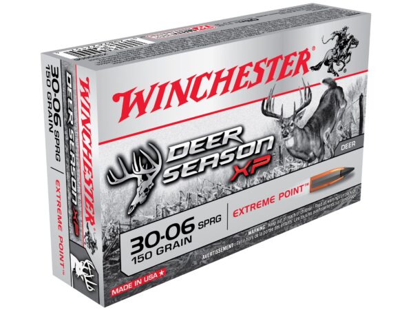 Winchester Deer Season XP Ammunition 30 06 Springfield 150 Grain Extreme Point Polymer Tip Box of 20 For Sale 1
