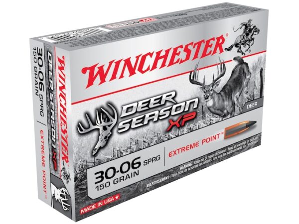 Winchester Deer Season XP Ammunition 30-06 Springfield 150 Grain Extreme Point Polymer Tip Box of 20 For Sale