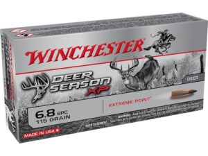 Winchester Deer Season XP Ammunition 6.8mm Remington SPC 120 Grain Extreme Point Polymer Tip Box of 20 For Sale