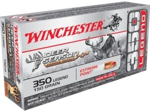 Winchester Deer Season XP Copper Impact Ammunition 350 Legend 150 Grain Copper Extreme Point Polymer Tip Lead Free Box of 20 For Sale