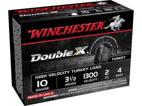 Winchester Double X Turkey Ammunition 10 Gauge 3-1/2" 2 oz #4 Copper Plated Shot Box of 10 For Sale