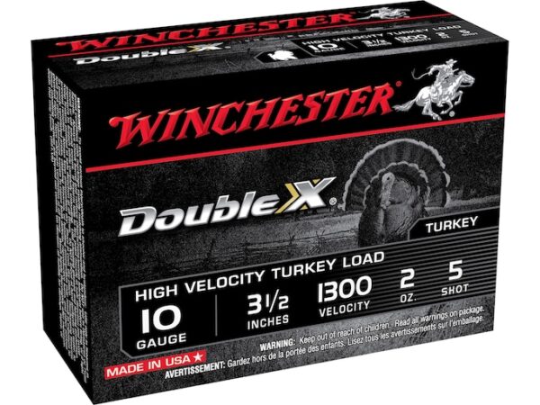 Winchester Double X Turkey Ammunition 10 Gauge 3-1/2" 2 oz #5 Copper Plated Shot Box of 10 For Sale