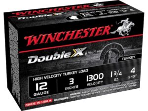Winchester Double X Turkey Ammunition 12 Gauge 3" 1-3/4 oz #4 Copper Plated Shot Box of 10 For Sale
