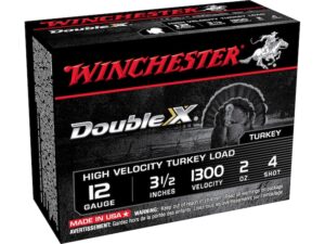 Winchester Double X Turkey Ammunition 12 Gauge 3-1/2" 2 oz #4 Copper Plated Shot Box of 10 For Sale