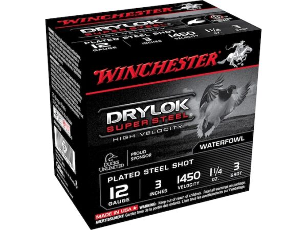Winchester Drylok High Velocity Plated Ammunition 12 Gauge Non-Toxic Steel Shot For Sale