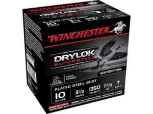 Winchester Drylok Magnum Plated Ammunition 10 Gauge 3-1/2" 1-5/8 oz Non-Toxic Steel For Sale