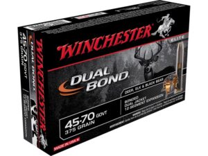 Winchester Dual Bond Ammunition 45-70 Government 375 Grain Jacketed Hollow Point Box of 20 For Sale