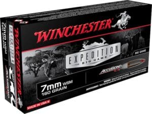 Winchester Expedition Ammunition 7mm Winchester Short Magnum (WSM) 160 Grain Nosler AccuBond Box of 20